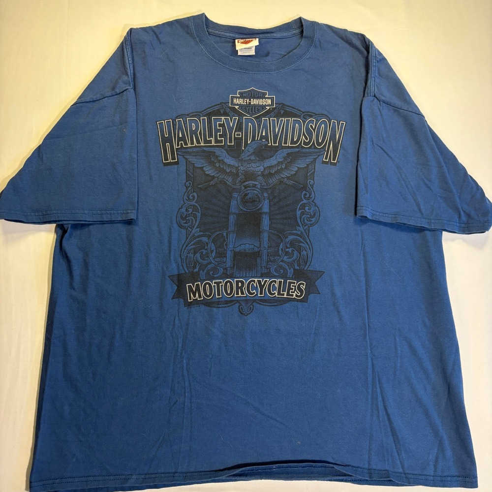 Harley-Davidson T-Shirt Mens 2XL Blue Bowling Green KY Corvette Graphic 2012
